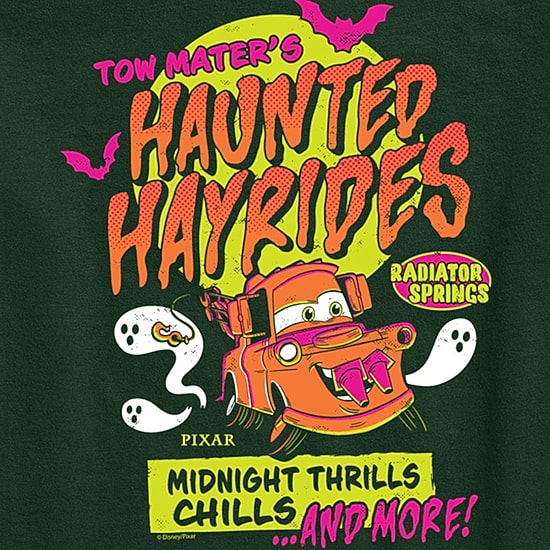 Disney Collection Mator'S Haunted Hayrides Halloween Little & Big Kid Boys Crew Neck Short Sleeve Regular Fit Cars Graphic T-Shirt