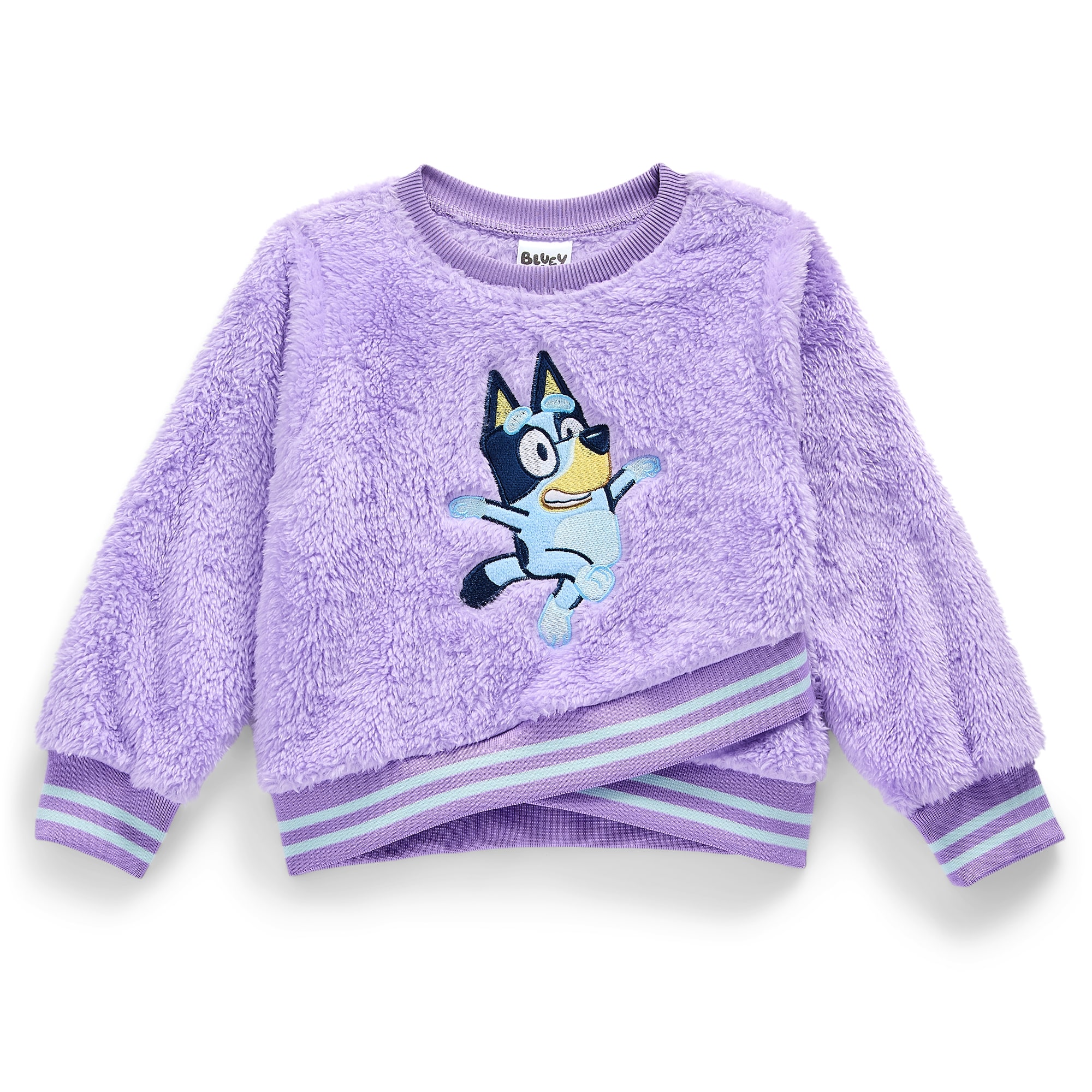 Toddler Girls Crew Neck Long Sleeve Bluey Pullover Sweater
