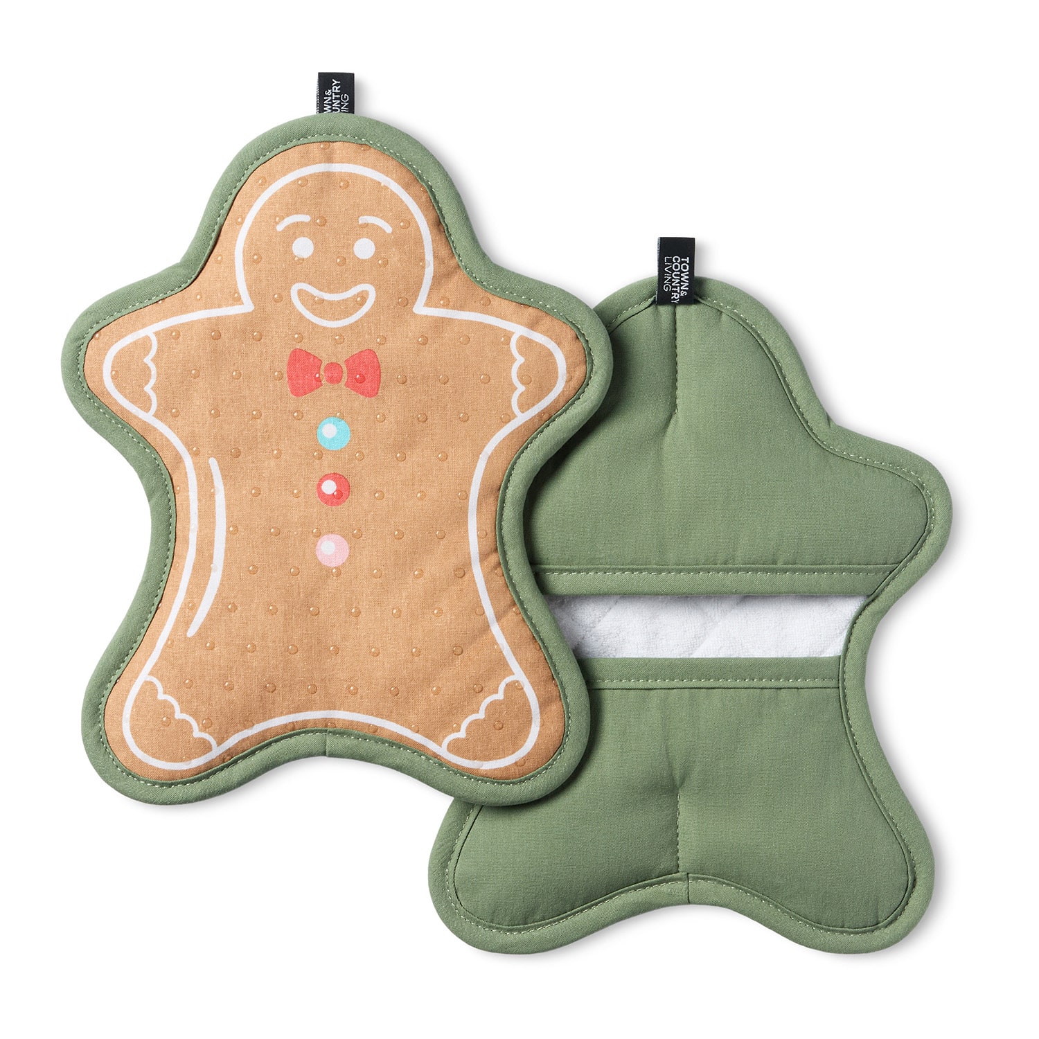 Town And Country Gingerbread Shaped 2-pc. Pot Holder