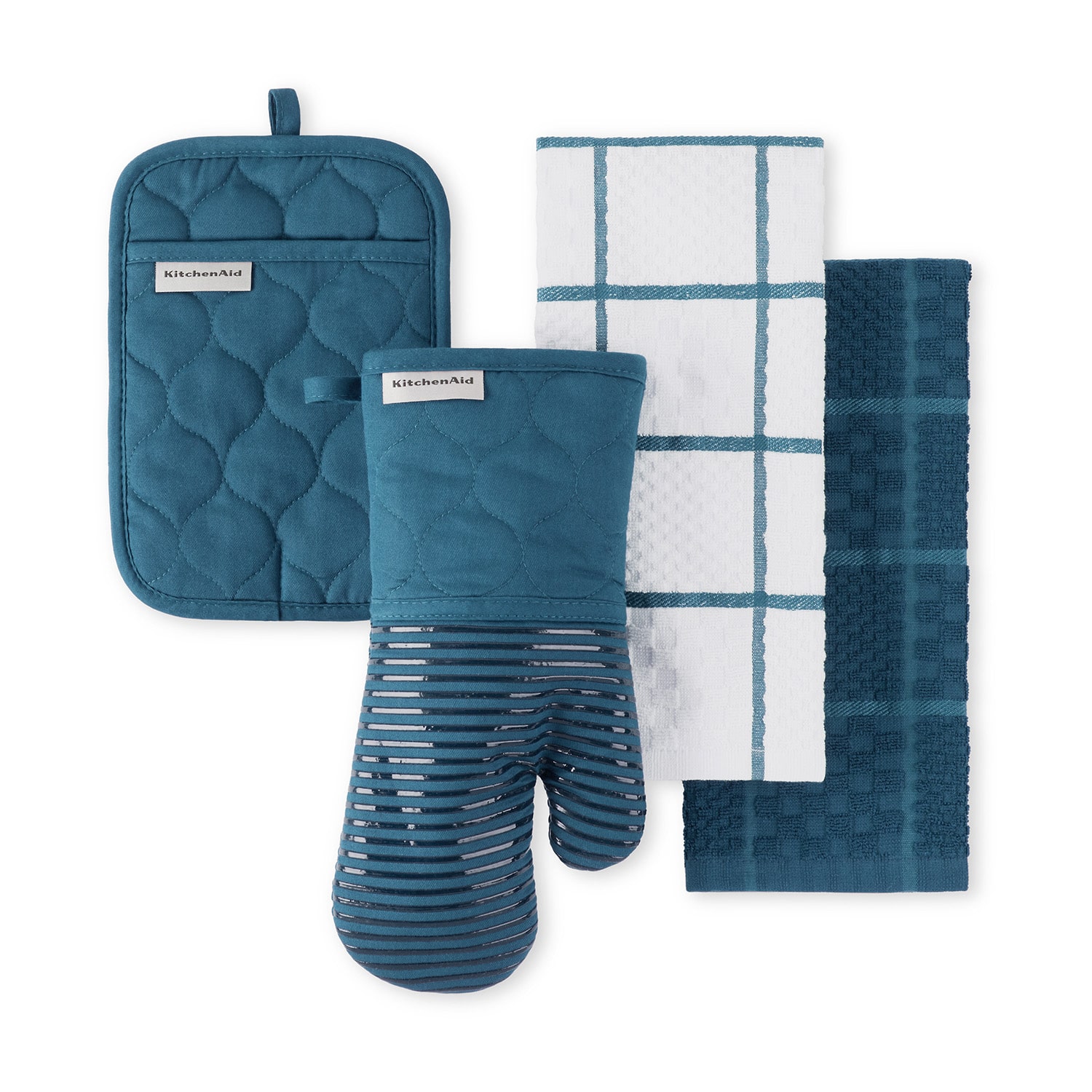 KitchenAid Quilted Cotton Terry 4-pc. Mitt & Pot Holder Set
