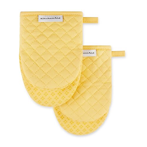 Kitchenaid Asteroid Mini 2-pc. Oven Mitt In Yellow