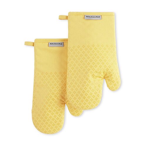 Kitchenaid Asteroid 2-pc. Oven Mitt In Yellow