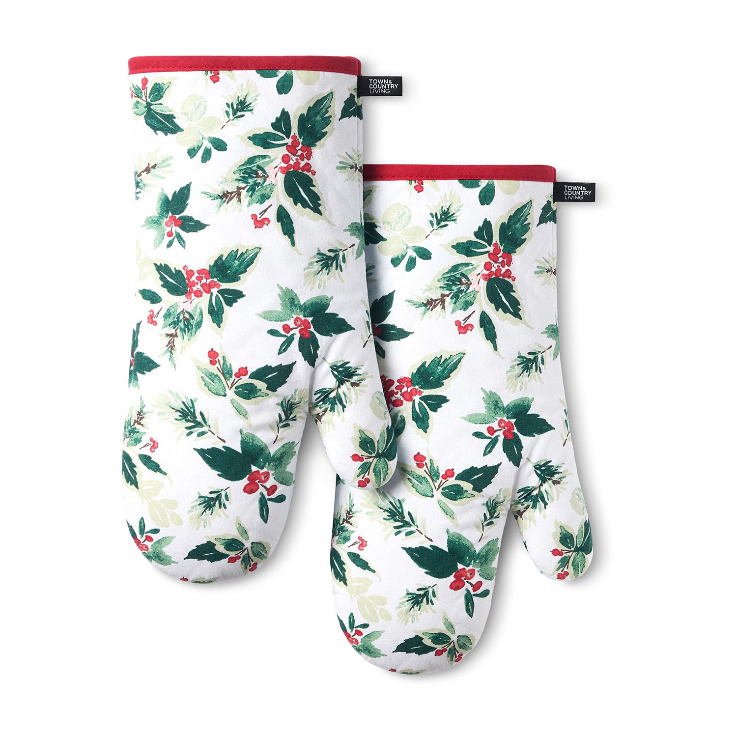 Town And Country Holly Berry 2-pc. Oven Mitt
