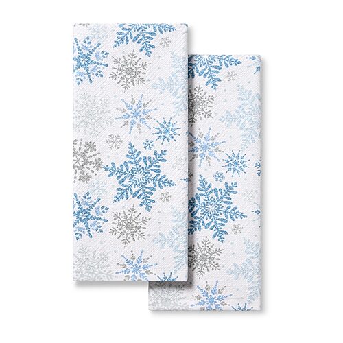 Town And Country Snowflakes 2-pc. Kitchen Towel, One Size, Blue