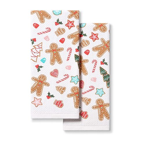 Town And Country Gingerbread Toss 2-pc. Kitchen Towel, One Size, Beige
