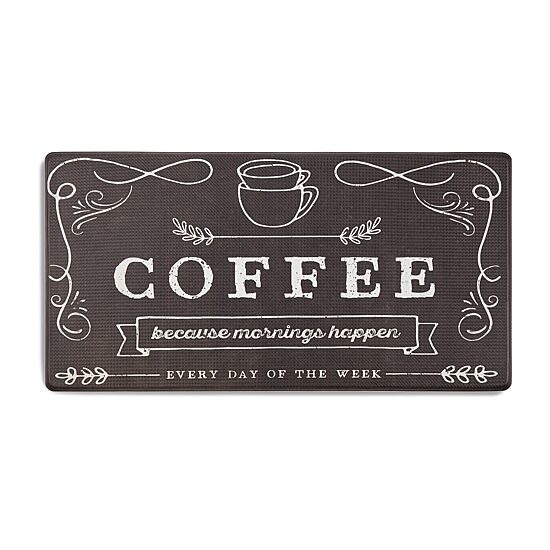 Nicole Miller Coffee Because Kitchen Mat