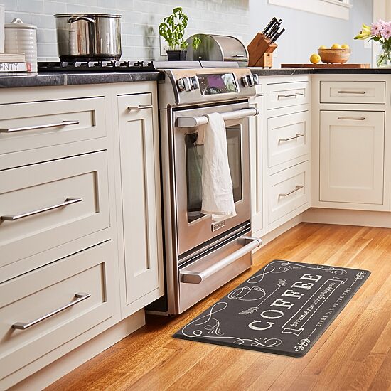 Nicole Miller Coffee Because Kitchen Mat