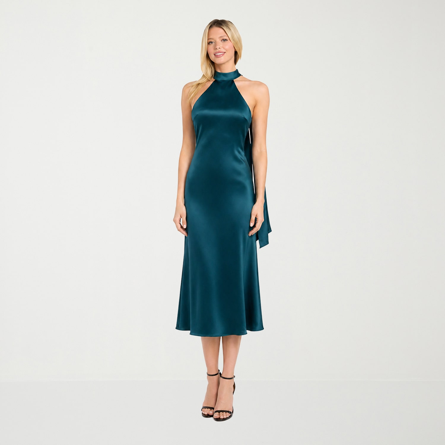 Morgan & Co. Womens Juniors Sleeveless Midi Slip Dress