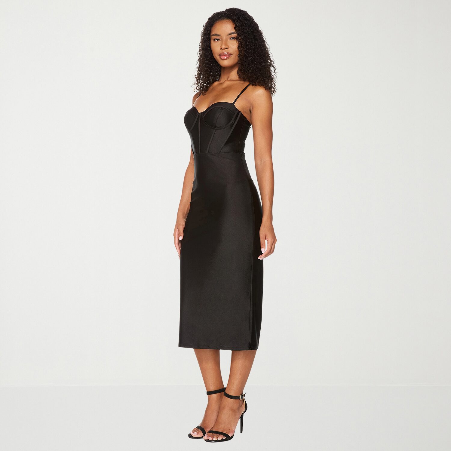 Premier Amour Womens Midi Sweetheart Neck Sleeveless Sheath Dress
