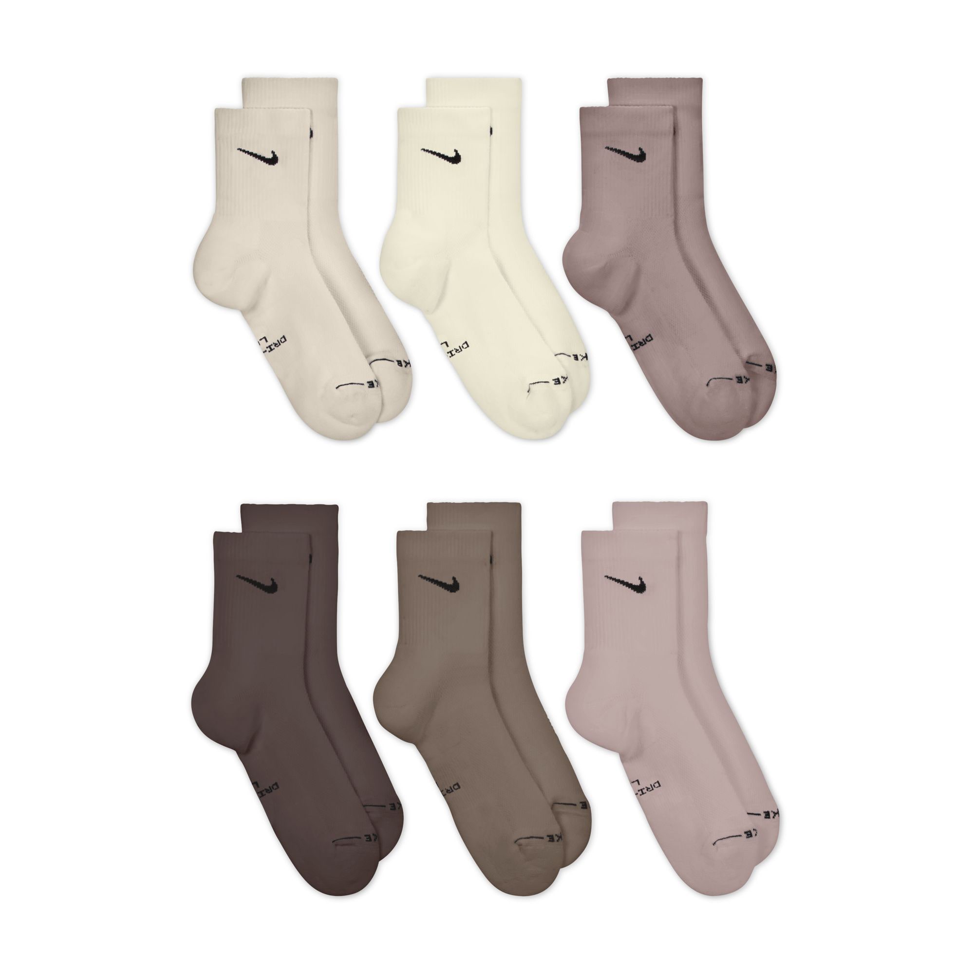 Nike Micro Unisex Adult 6 Pair Crew Socks