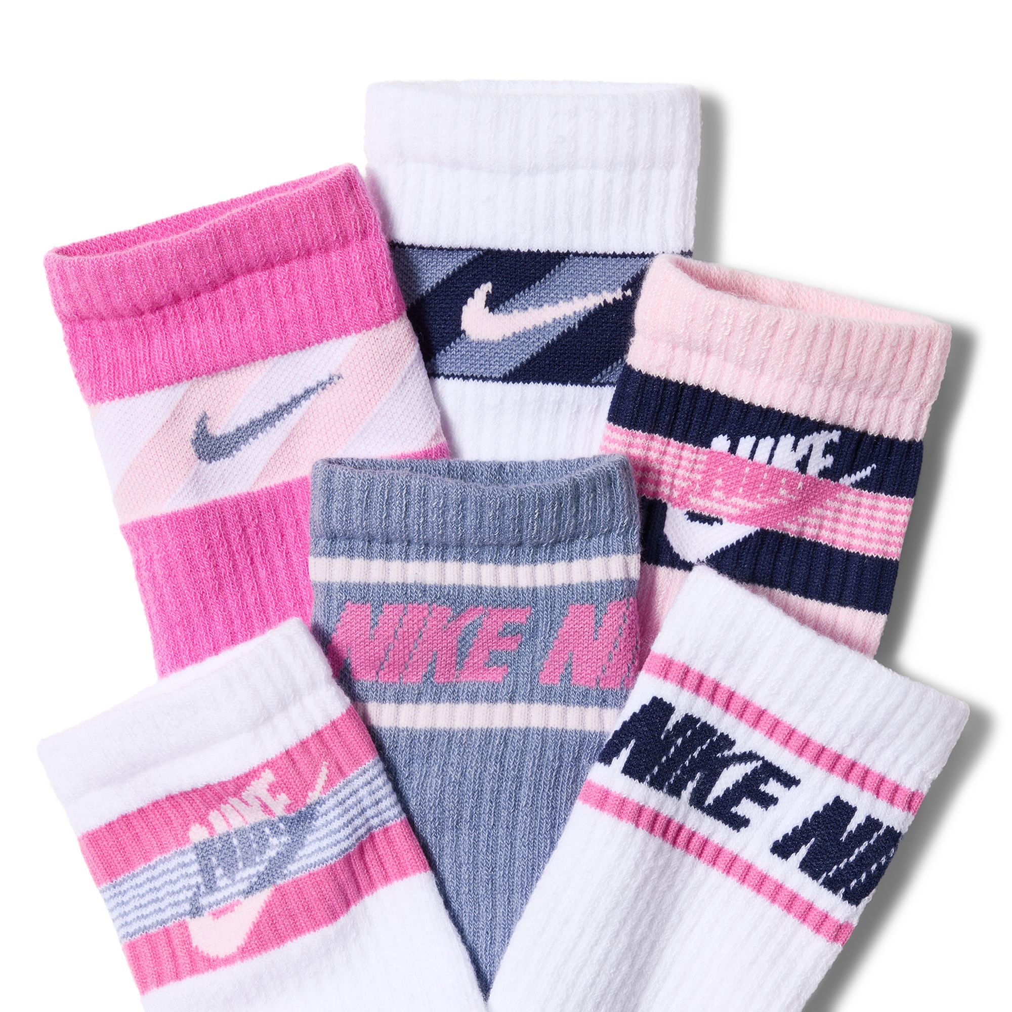 Nike Little & Big Kid Girls 6 Pair Crew Socks