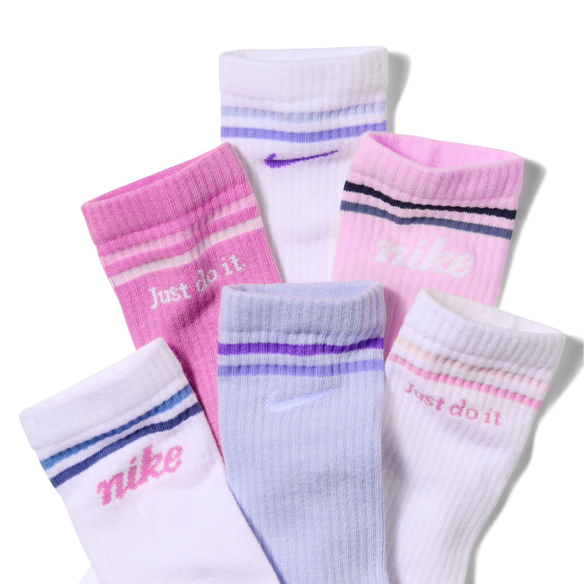 Nike Little & Big Kid Girls 6 Pair Crew Socks