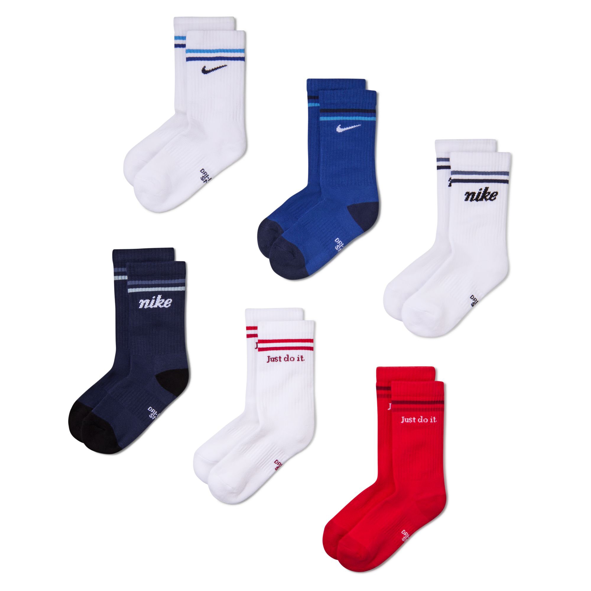 Nike Little & Big Kid Boys 6 Pair Crew Socks