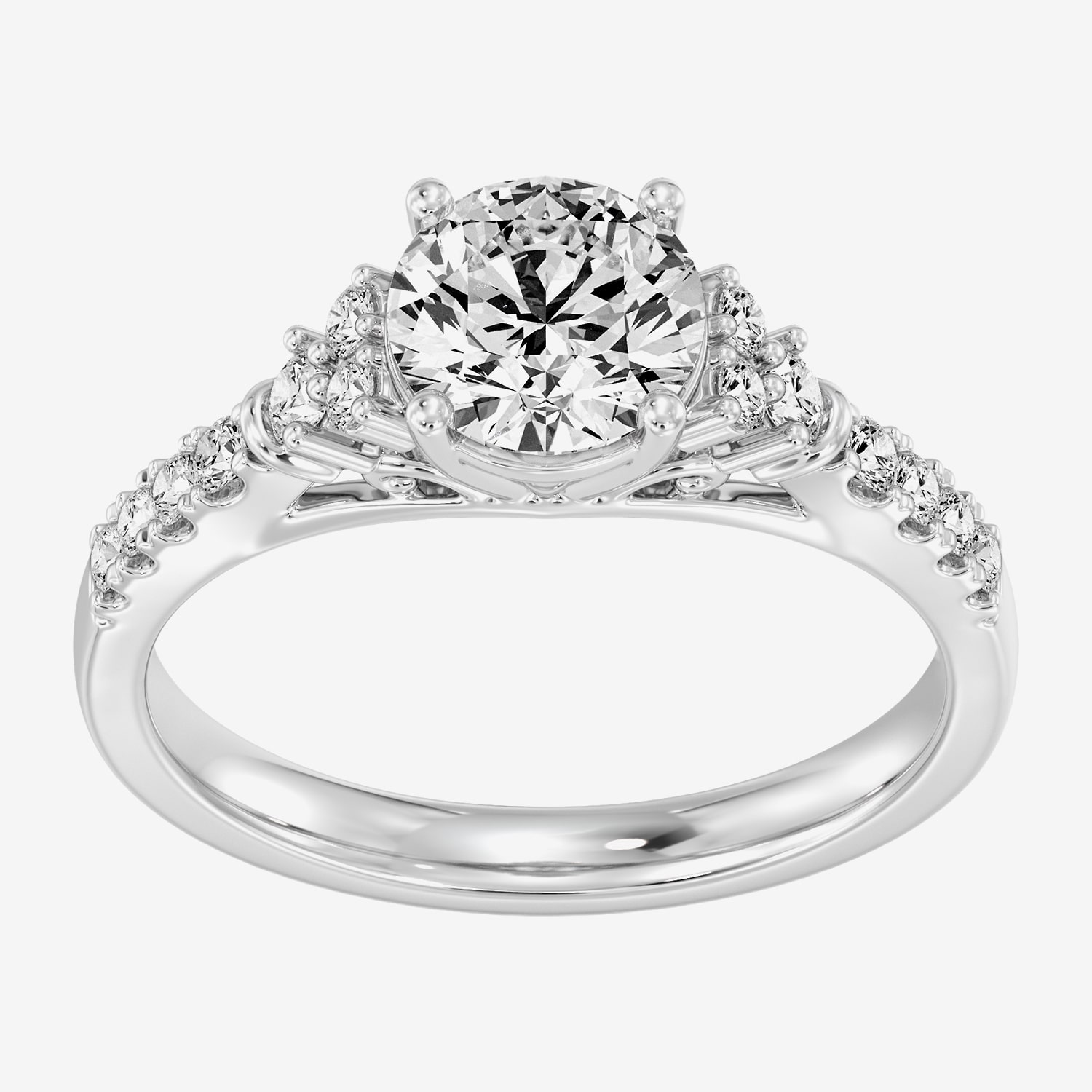 (F / Si1-Si2) Womens 1 1/2 CT. T.W. Lab Grown White Diamond 10K Gold ...
