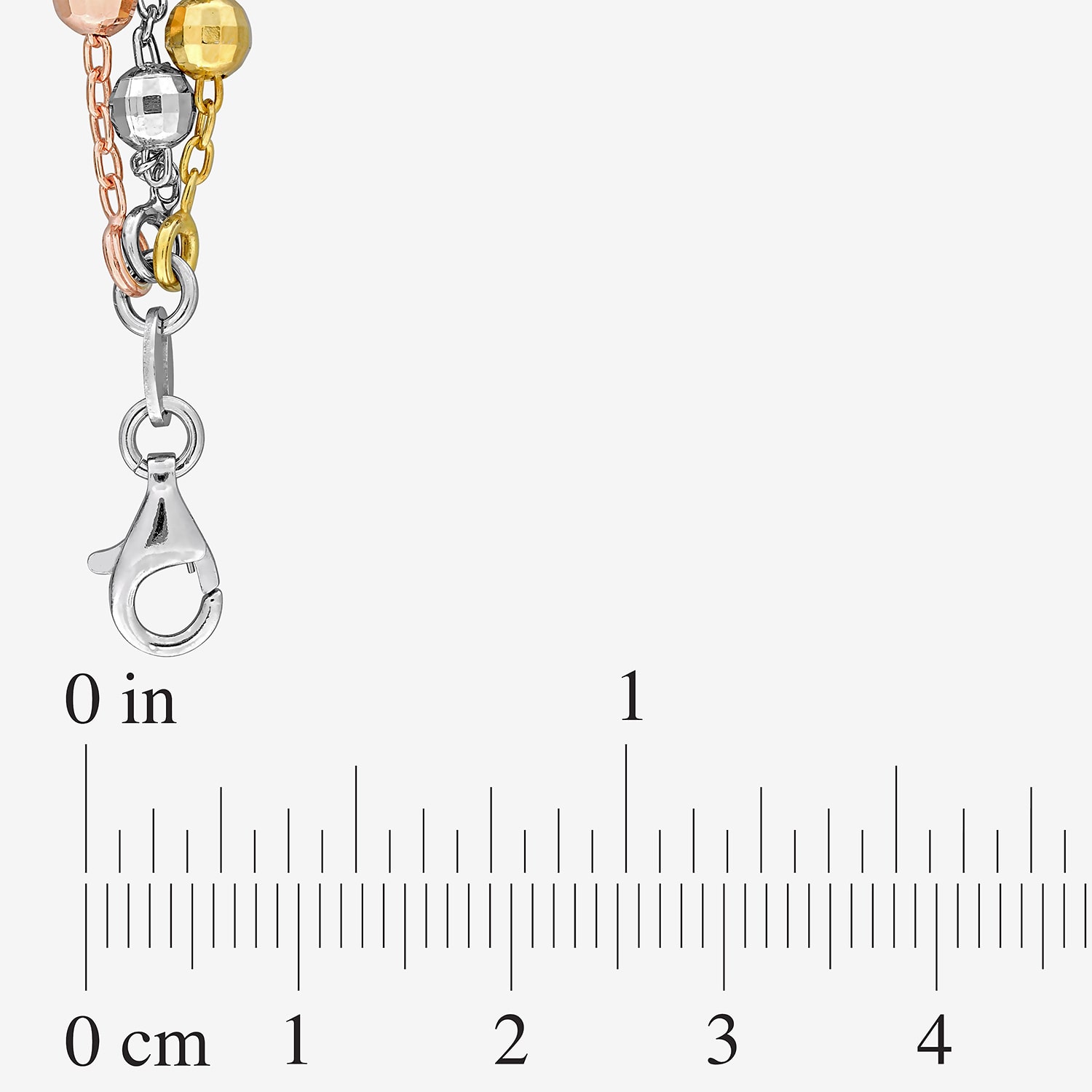 Womens 18K Gold Over Silver 7.5 Inch Semisolid Link Chain Bracelet