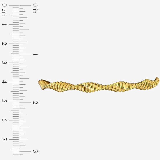 Womens Braid 18K Gold Over Silver Bangle Bracelet