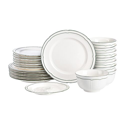 Emeril Lagasse Victory 24-pc. Porcelain Dinnerware Set, One Size, Green