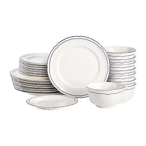 Emeril Lagasse Victory 24-pc. Porcelain Dinnerware Set, One Size, Blue