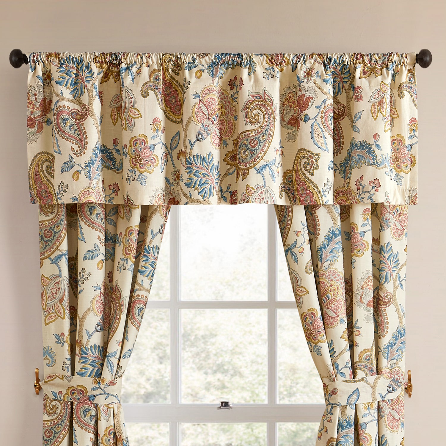 Rose Tree Fleur Rod Pocket Tailored Valance