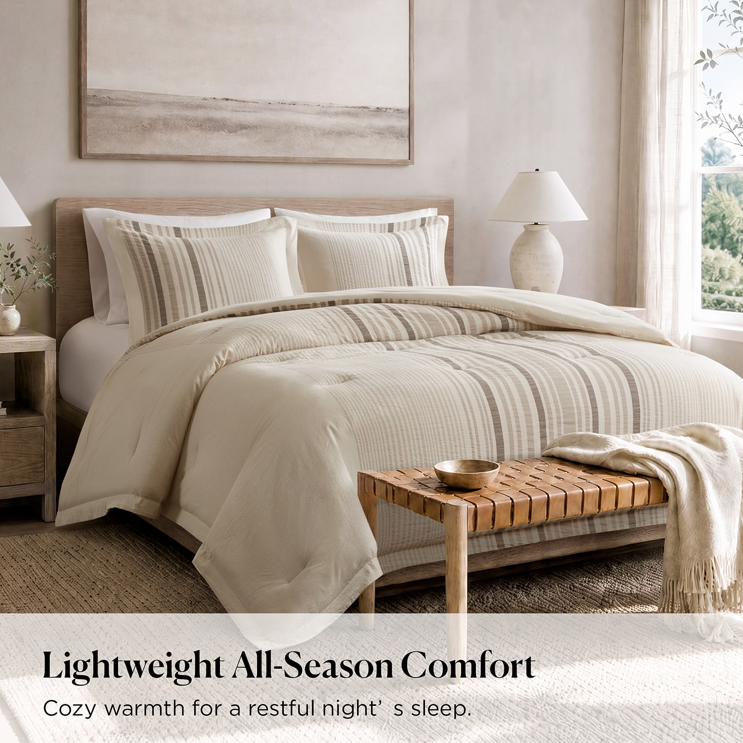Harbor House Ellery Jacquard Stripe 3-pc. Comforter Set