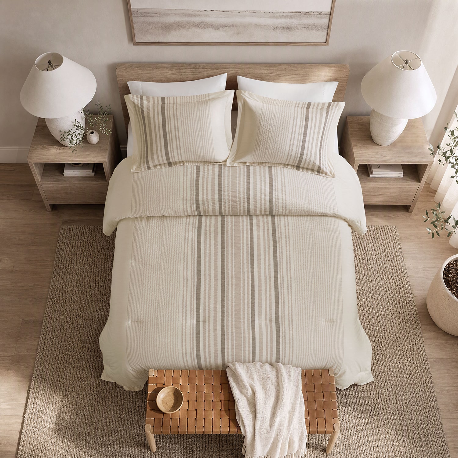Harbor House Ellery Jacquard Stripe 3-pc. Comforter Set