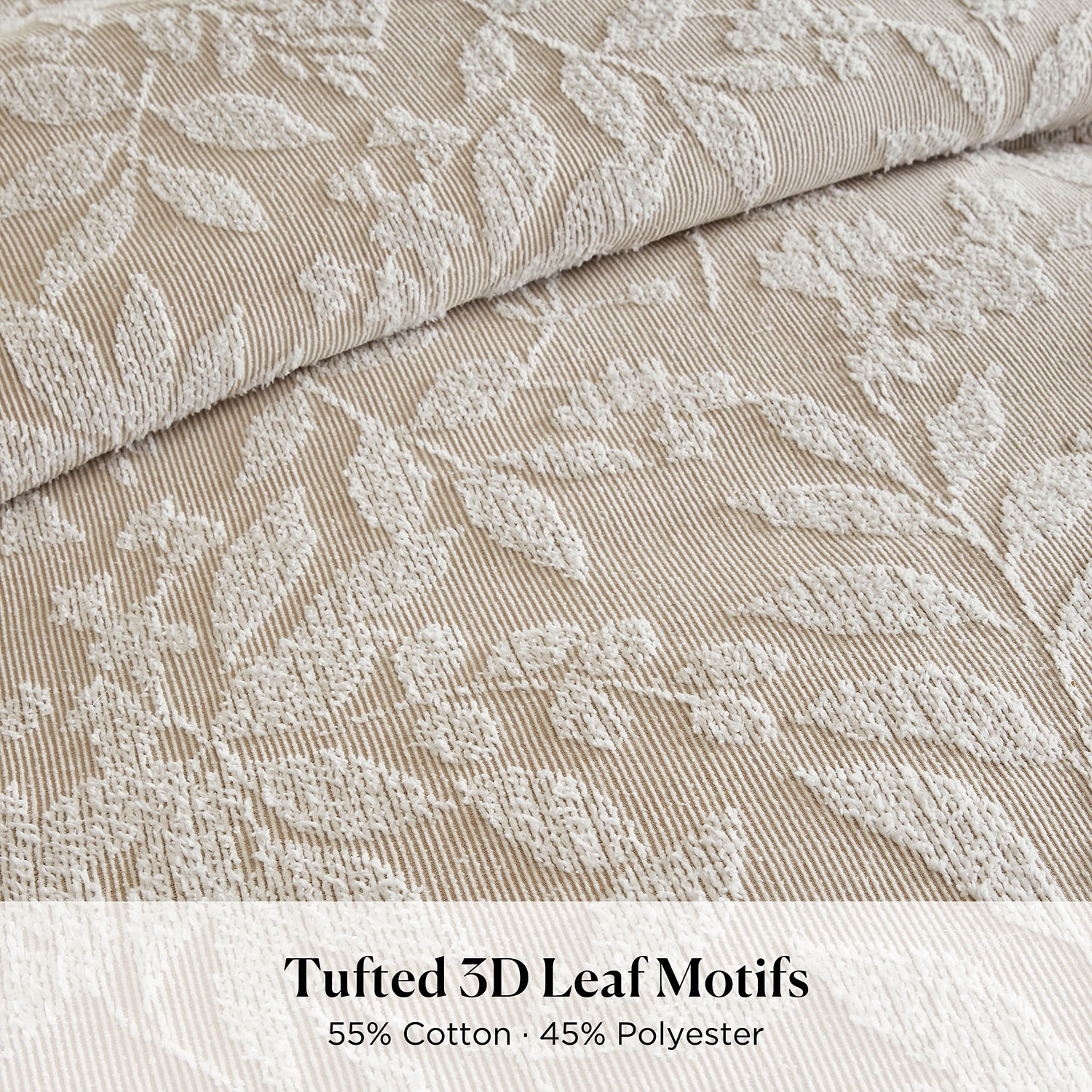 Harbor House Solace Leaf Cotton Blend Botanical Jacquard 3-pc. Comforter Set