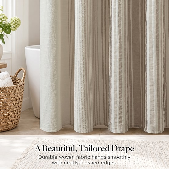 Harbor House Ellery Jacquard Stripe Shower Curtain