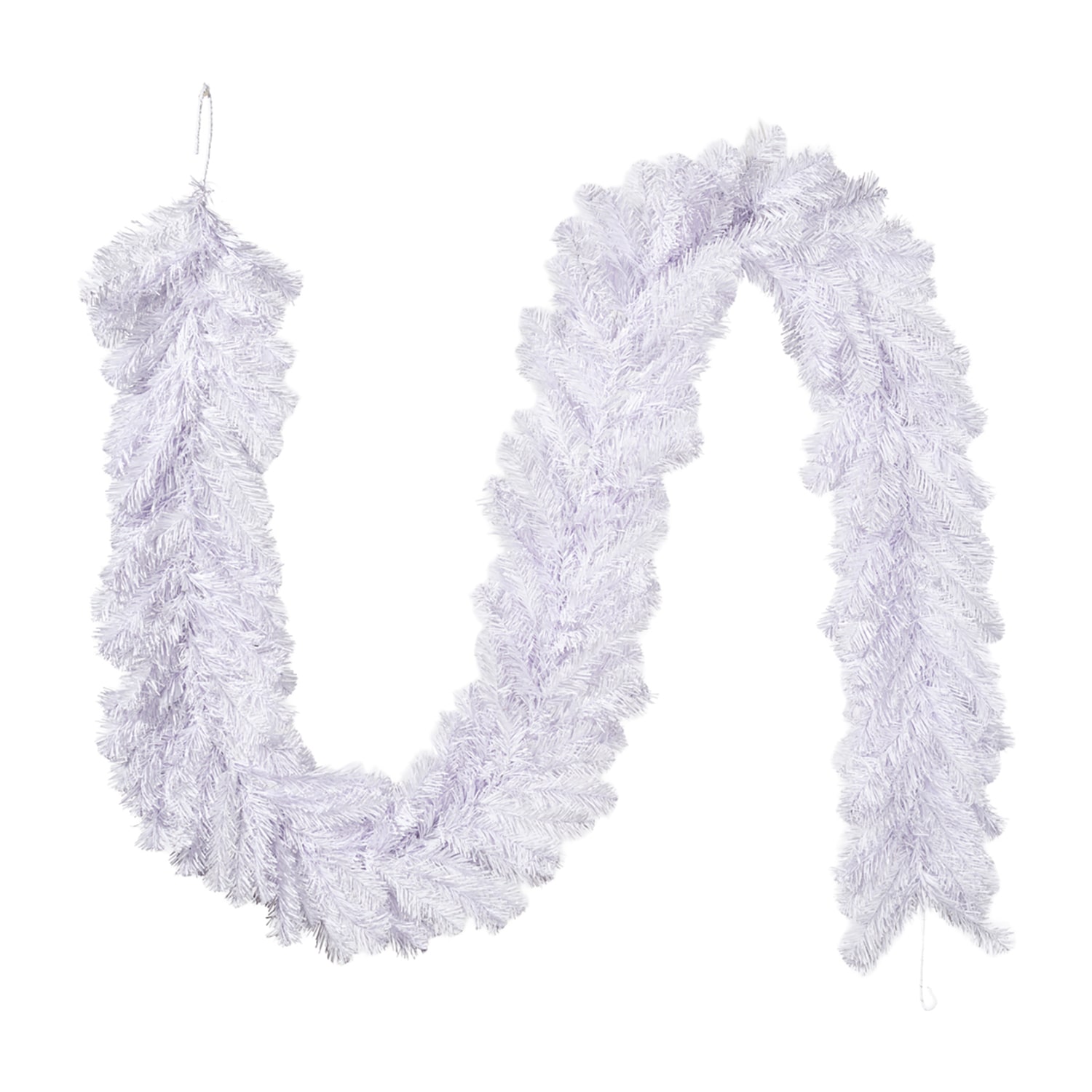 Vickerman 9' Crystal White Spruce Christmas Garland Unlit