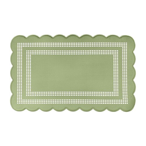 Achim Scalloped Remi Anti-fatigue 18"x30" Kitchen Mat In Green