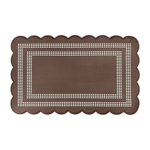 Achim Scalloped Remi Anti-fatigue 18"x30" Kitchen Mat In Brown