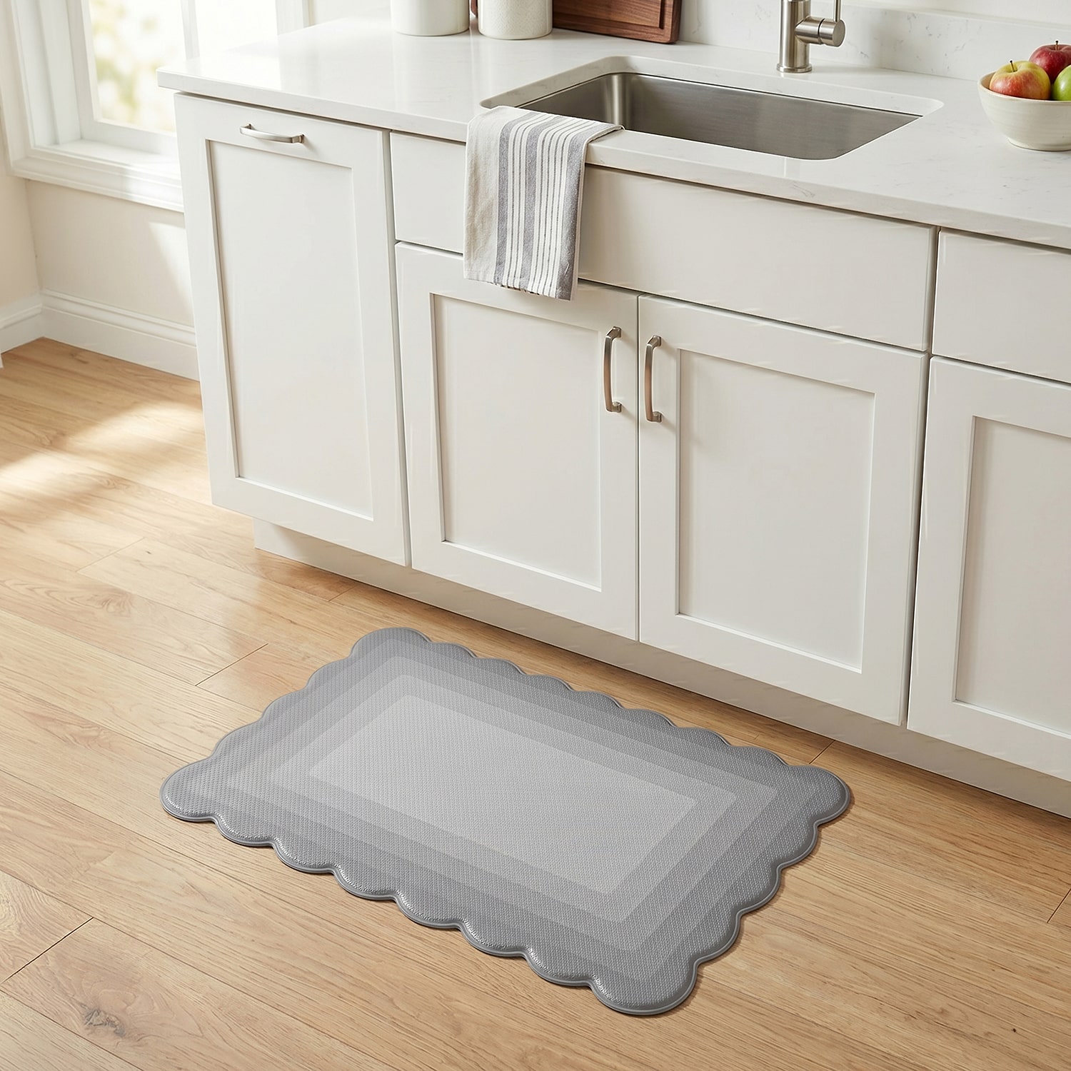 Achim Scalloped Grayson Anti-Fatigue 18"x30" Kitchen Mat