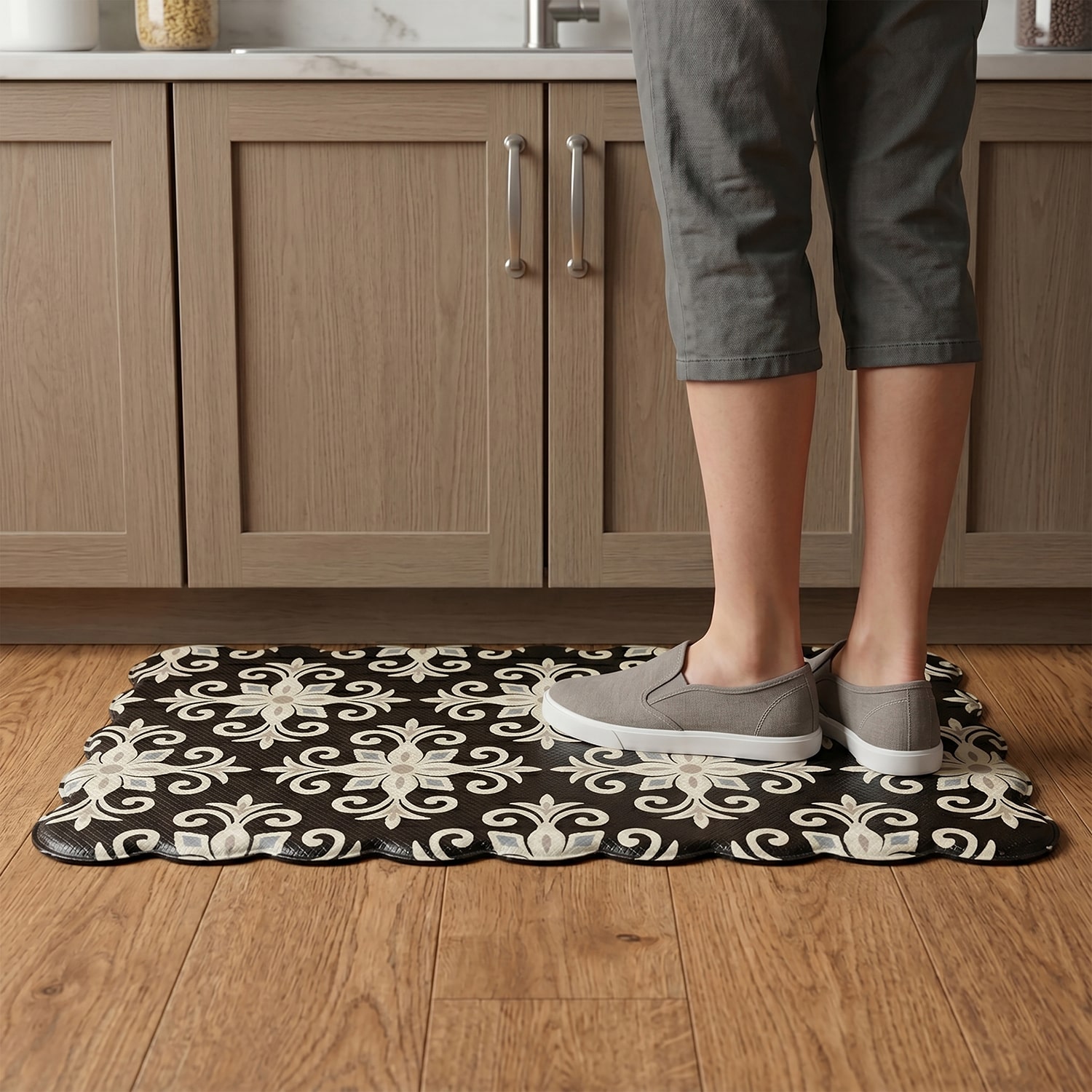 Achim Scalloped Payton Anti-Fatigue 18"x30" Kitchen Mat