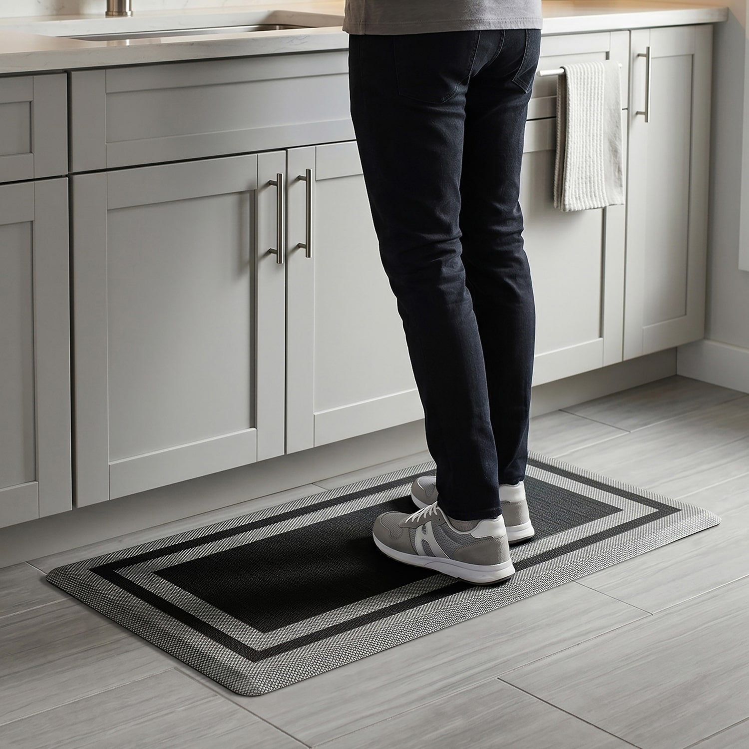 Achim Allure Bordered Anti-Fatigue 20"x39" Kitchen Mat