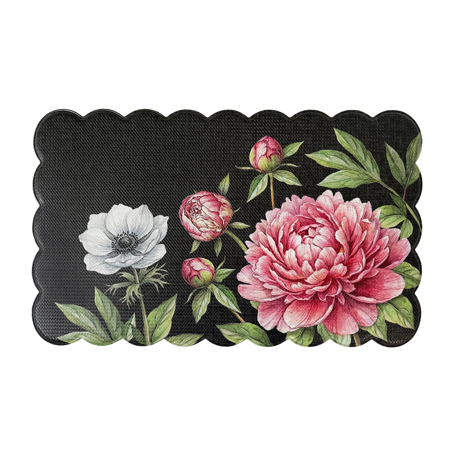 Achim Scalloped Peony Anti-Fatigue 18"x30" Kitchen Mat
