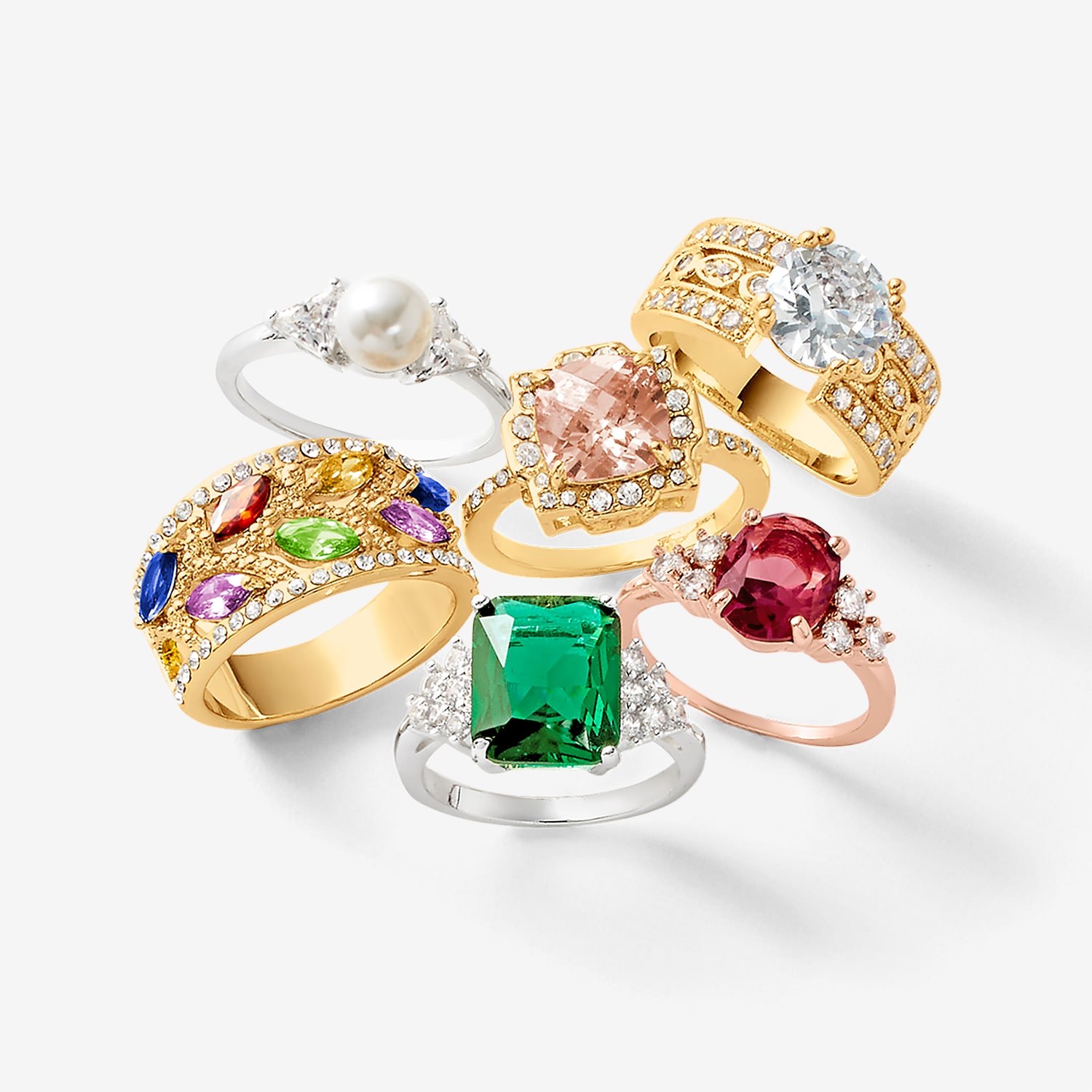 Sparkle Allure Womens Red Cubic Zirconia Pure Silver Over Brass Marquise Cocktail Ring