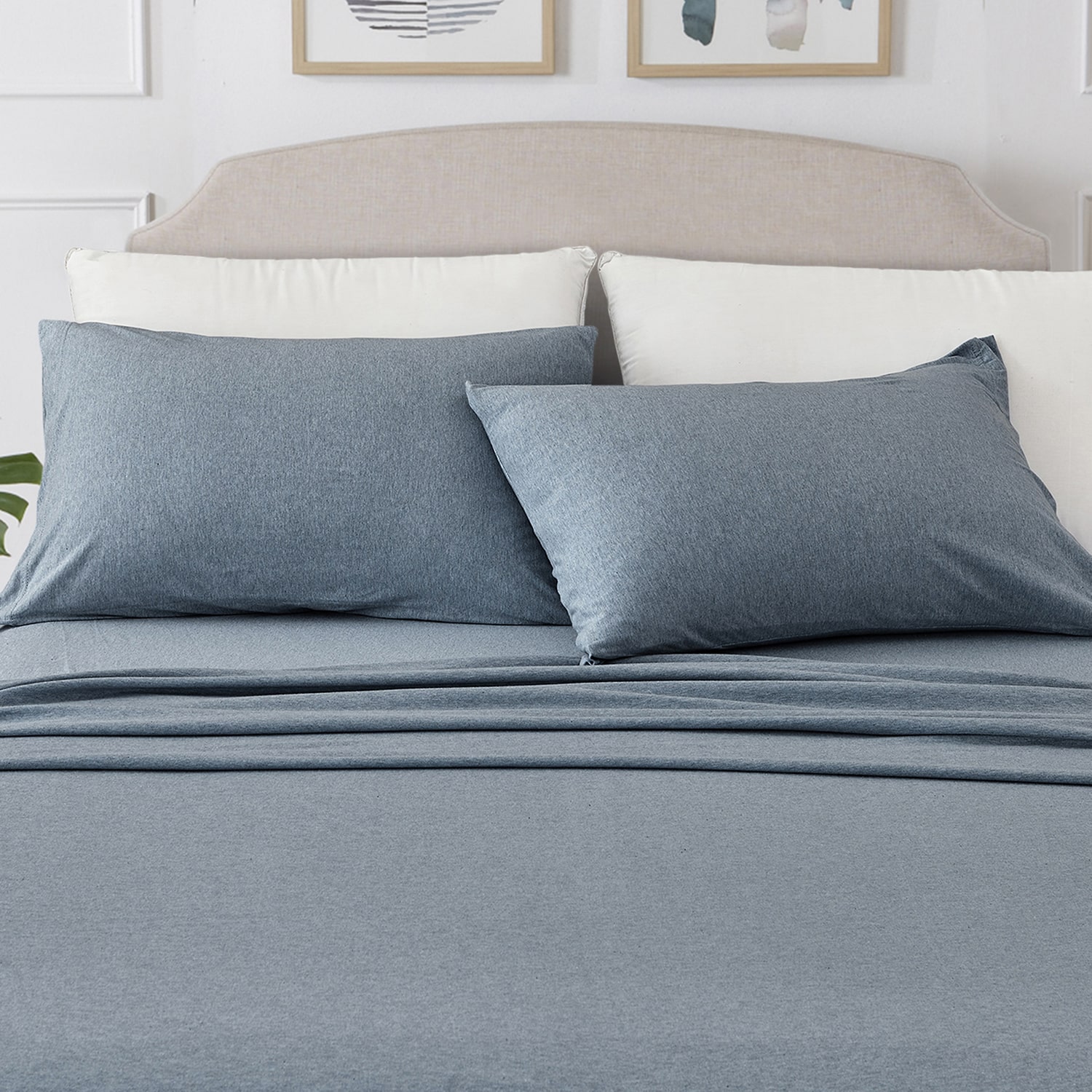 Linery Heathered Jersey Sheet Set