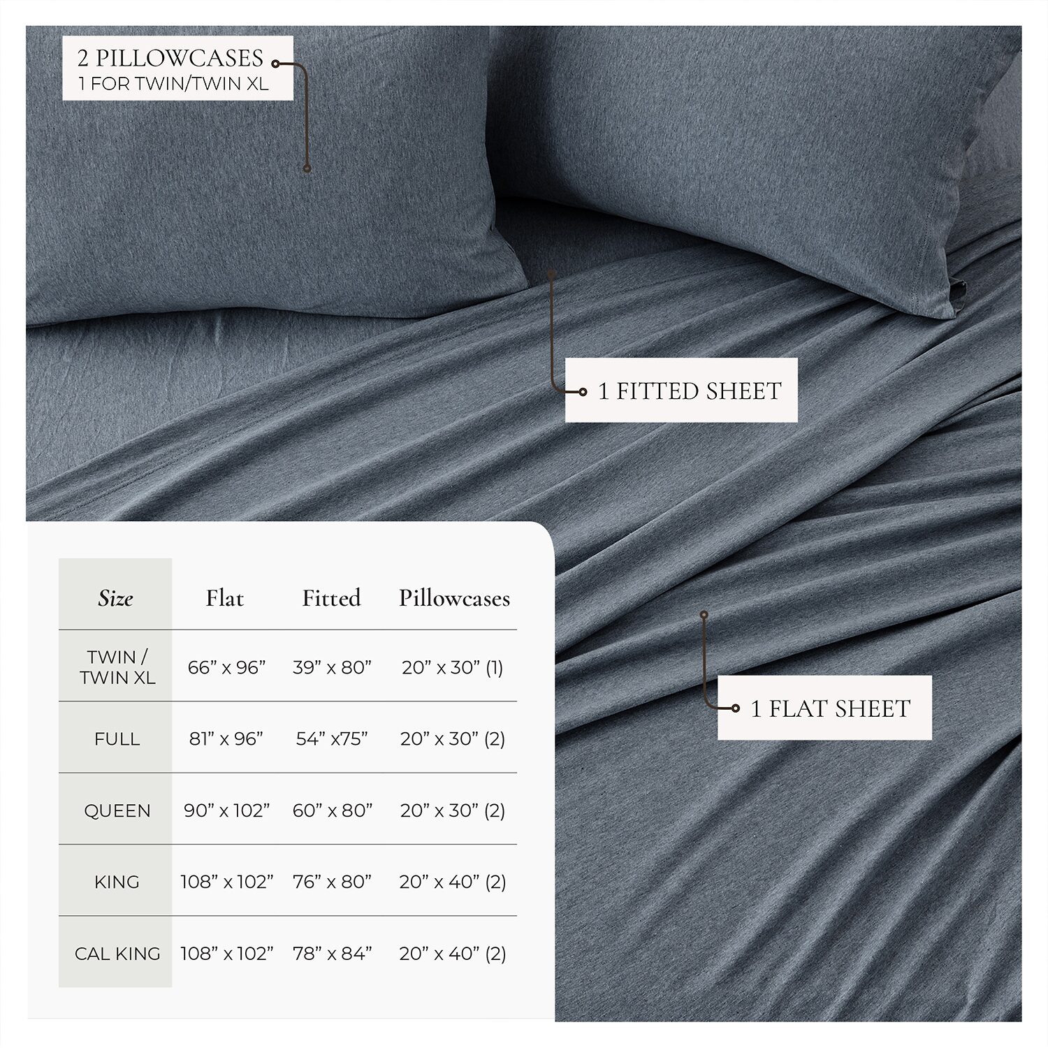 Linery Heathered Jersey Sheet Set