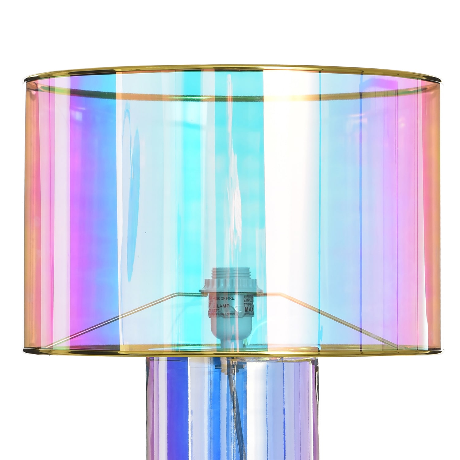 Stylecraft Pink Iridescent Glass Table Lamp