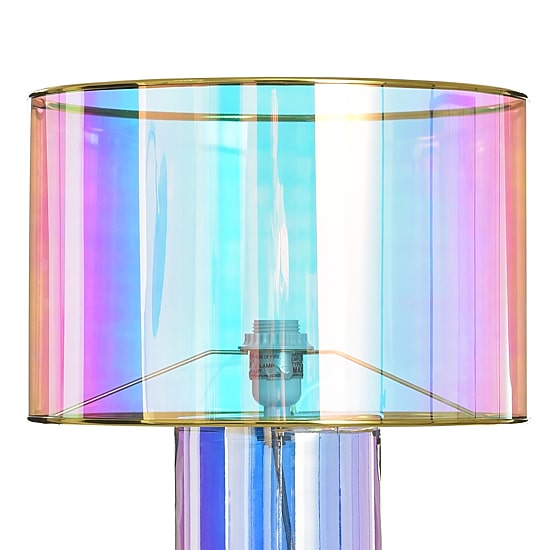 Stylecraft Pink Iridescent Glass Table Lamp, Color: Pink - JCPenney