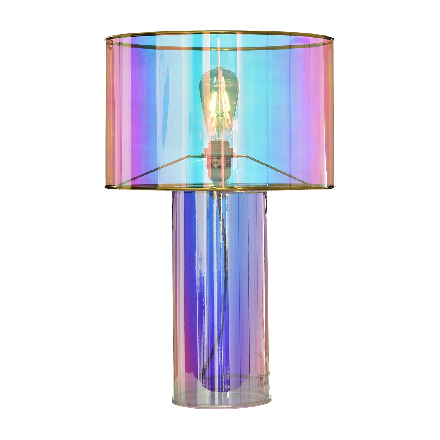 Stylecraft Pink Iridescent Glass Table Lamp