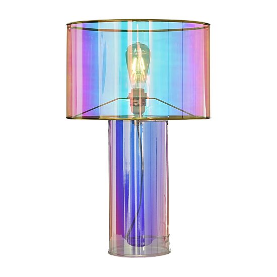 Stylecraft Pink Iridescent Glass Table Lamp, Color: Pink - JCPenney