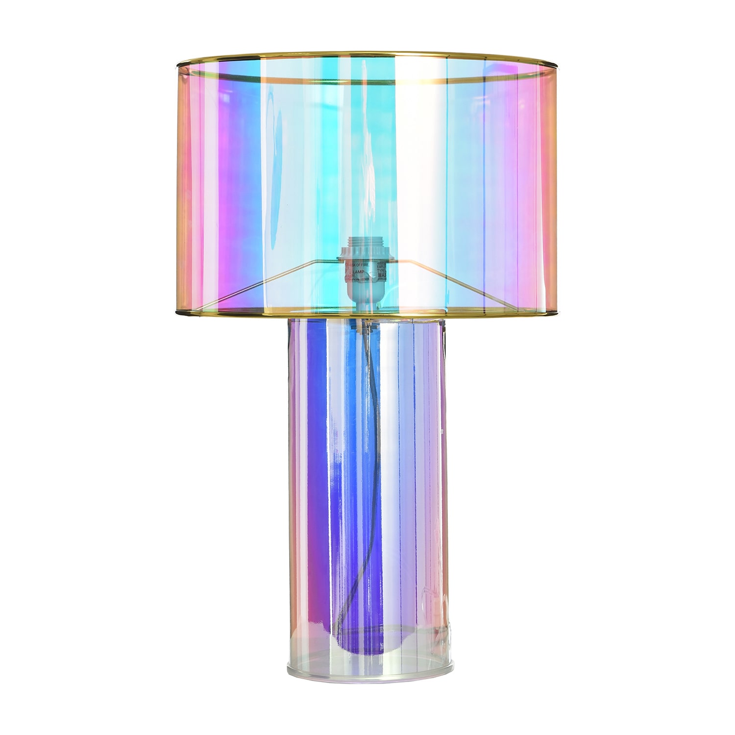 Stylecraft Pink Iridescent Glass Table Lamp