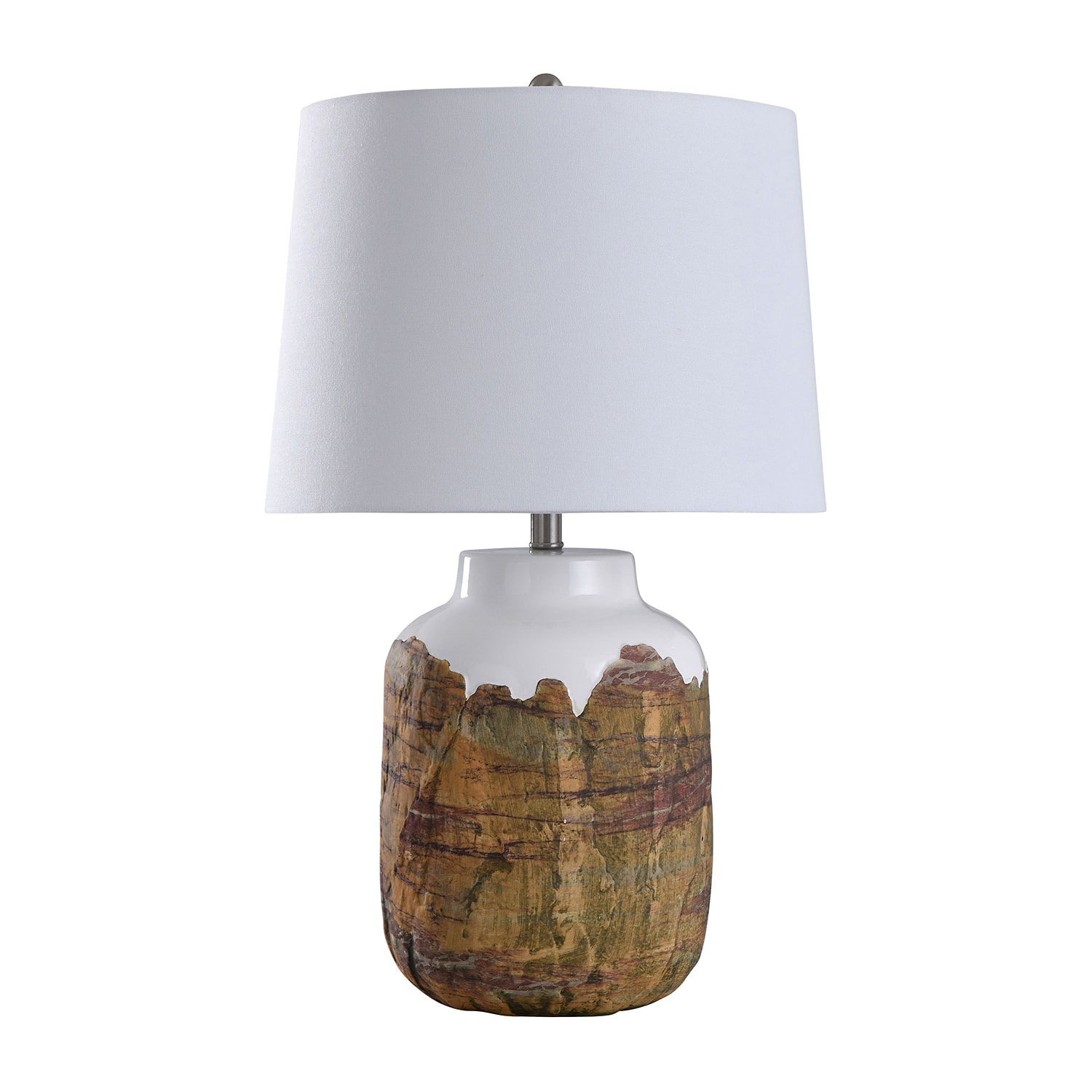 Stylecraft Canyon Rustic Ceramic Ceramic Table Lamp, Color: Brown ...