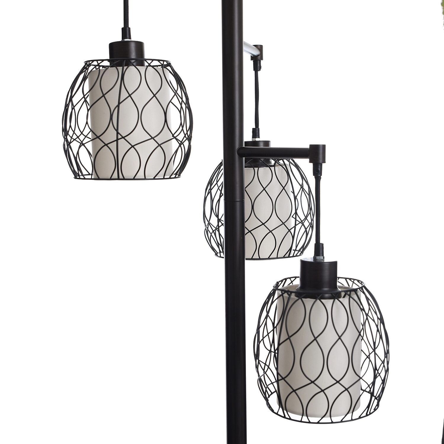 Stylecraft Bronze With Ivory Shade Lamp Set