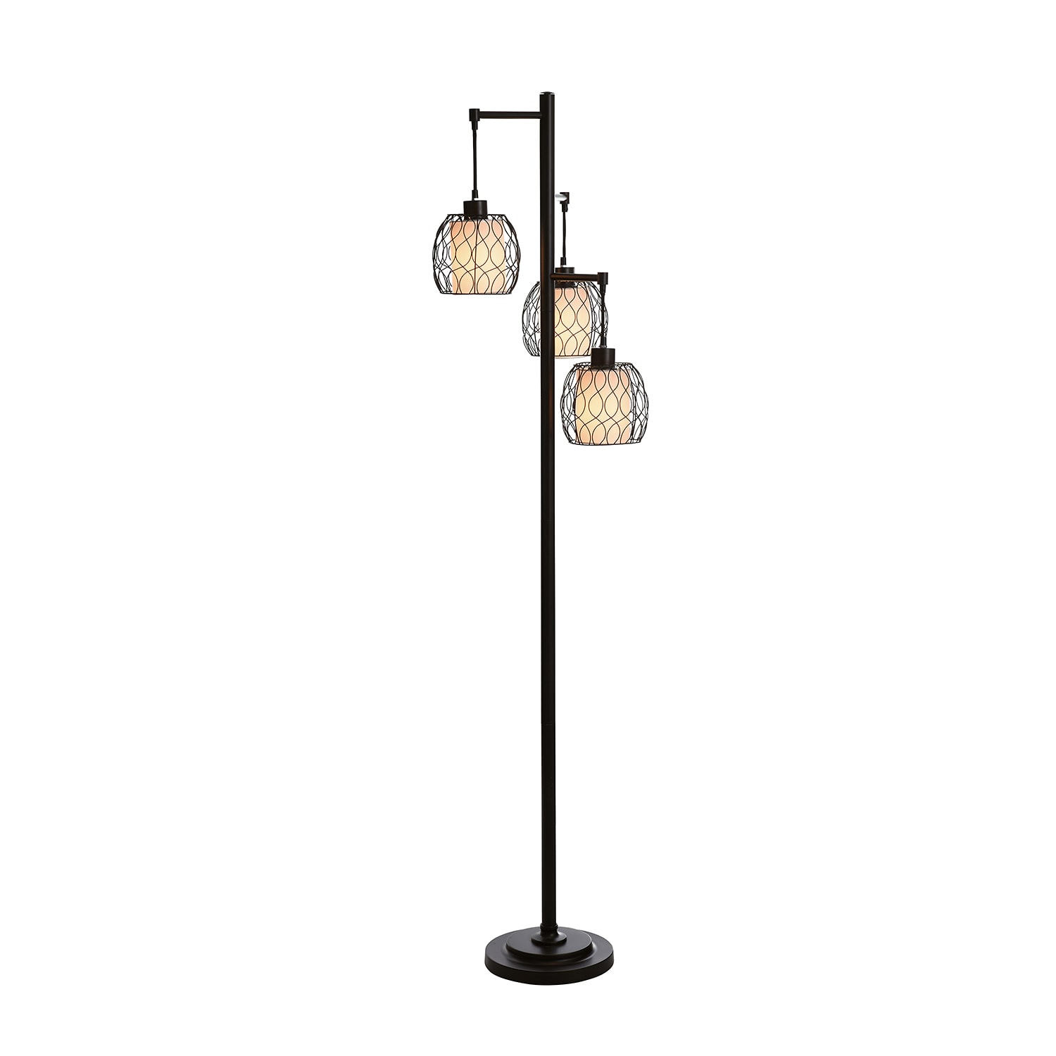 Stylecraft Bronze With Ivory Shade Lamp Set