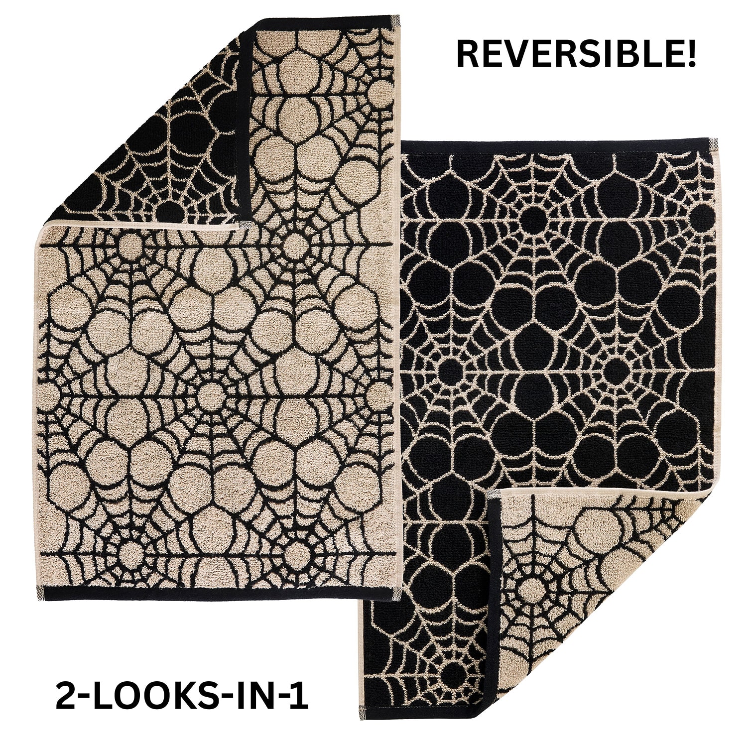 Saturday Knight Spider Webs Tan 2-pc. Hand Towel