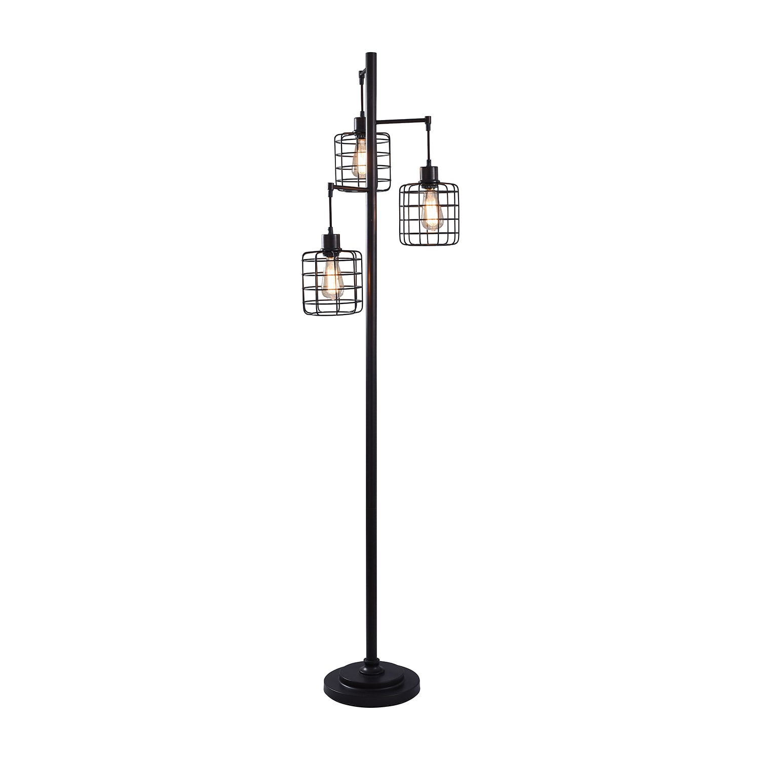 Stylecraft Madison Bronze Caged Steel Table Lamp