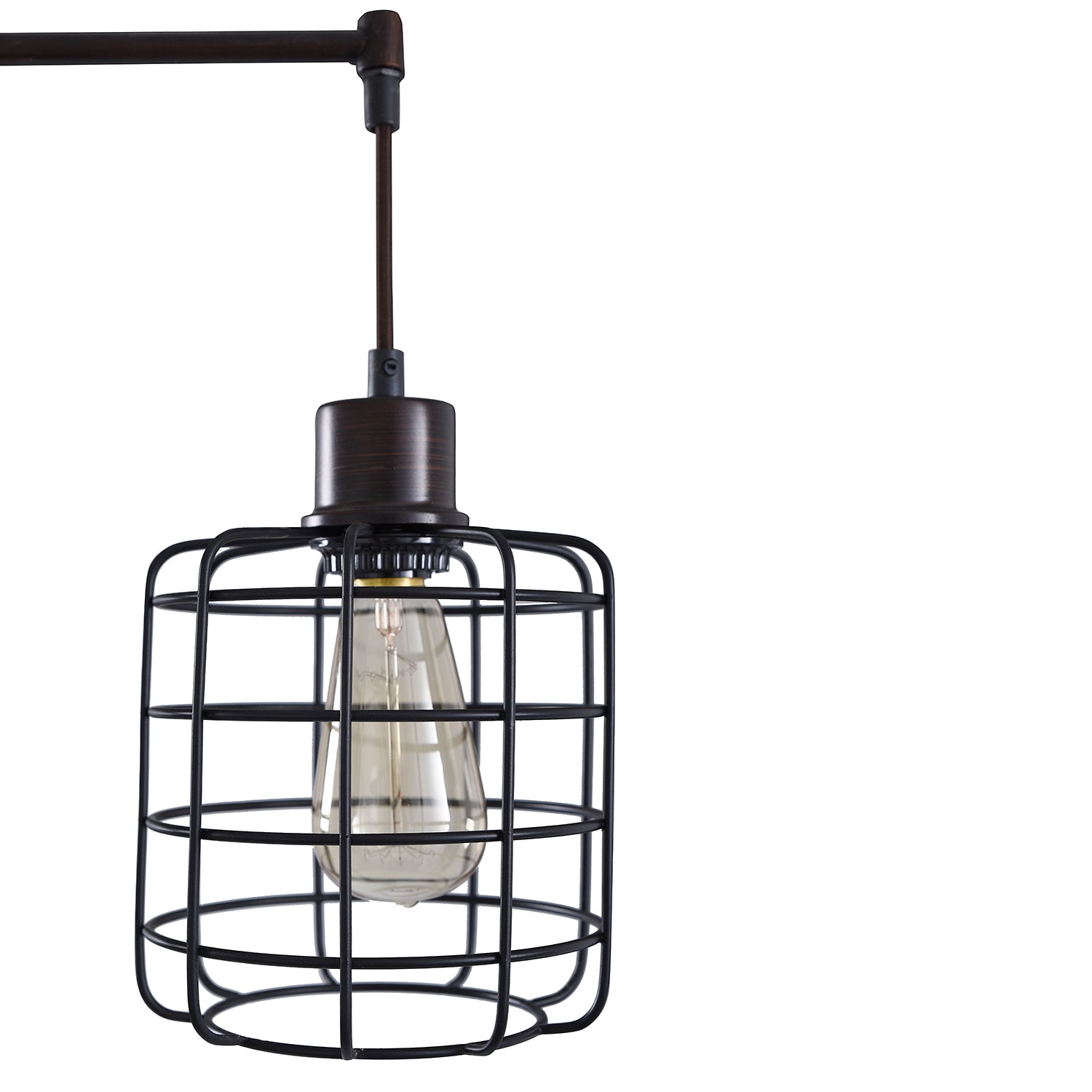 Stylecraft Madison Bronze Caged Steel Table Lamp