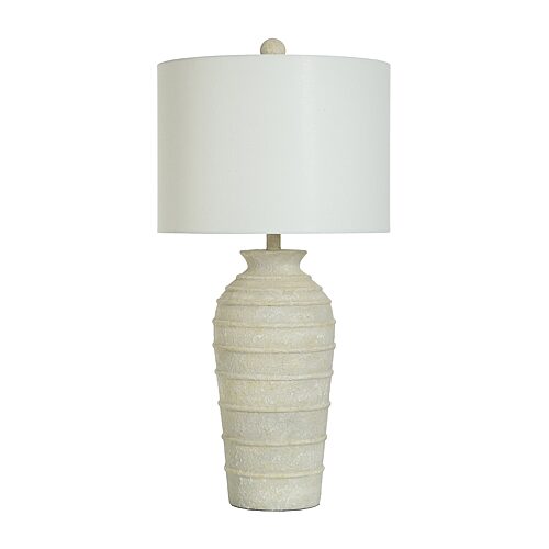 Stylecraft Brie Textured Table Lamp In Yellow