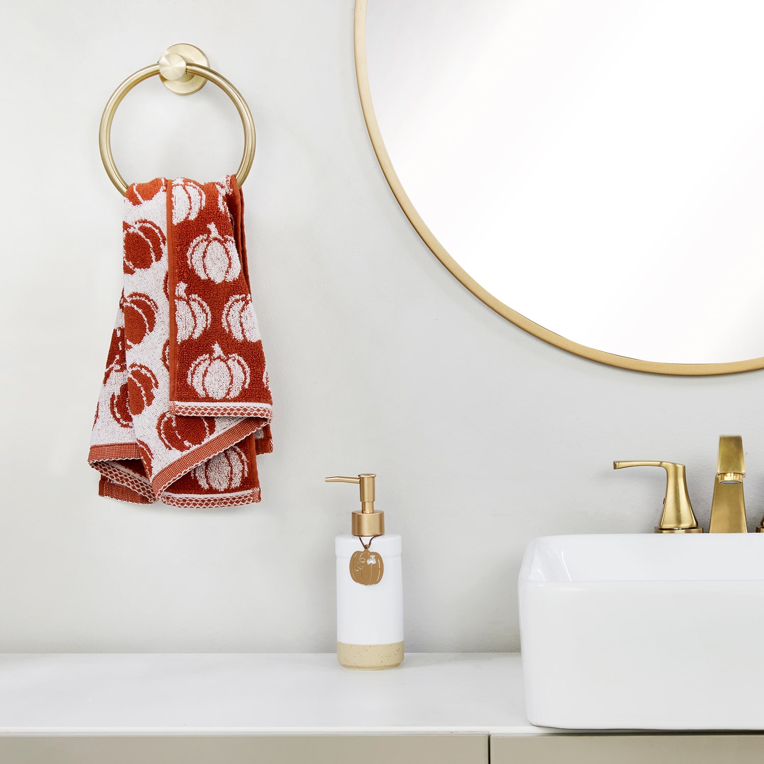 Saturday Knight Pumpkin 2-pc. Hand Towel